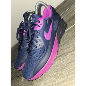 Nike Air Max 90 Ultra SE Mid Midnight Navy Hyper Violet 5 Youth/6.5 Women's Size
